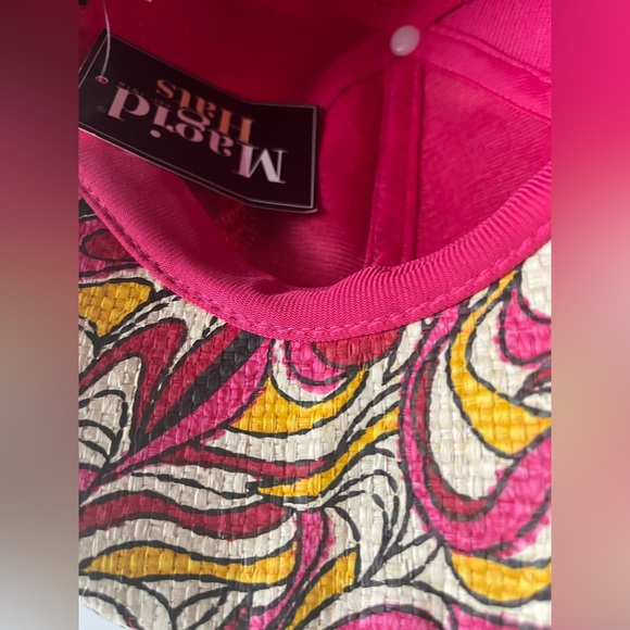 Vibrant Pink and Multicolor Women's Hat - Picture 6 of 6